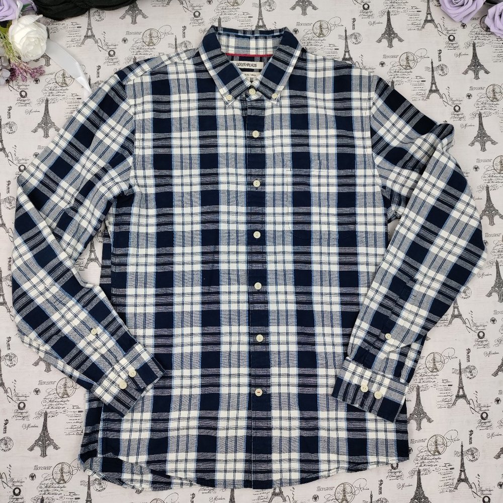 GOODTHREADS Slim-Fit Long-Sleeve Chambray Shirt Size M